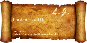Lantos Judit névjegykártya